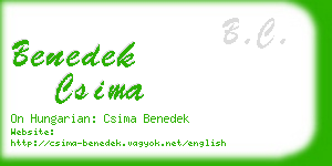 benedek csima business card